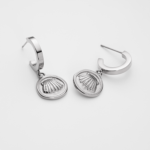 Paul Hewitt Scallop Coin Ohrring Silber Auslauf