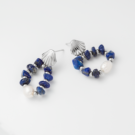 Paul Hewitt Scallop Stone Ohrring Silber Meist gekauft