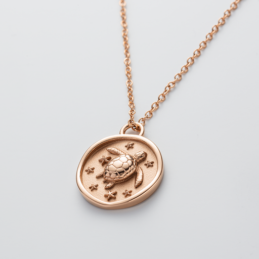 Paul Hewitt Turtle Coin Halskette Roségold Kostenloser Versand