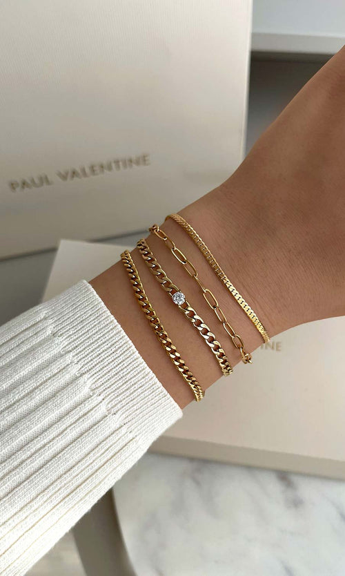 Paul Valentine Brilliant Curb Bracelet Große Rabatte