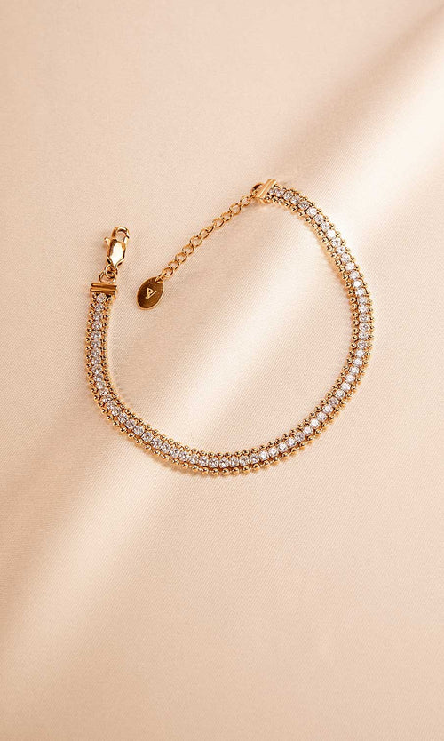 Paul Valentine Sparkling Tennis Bracelet Tiefpreis