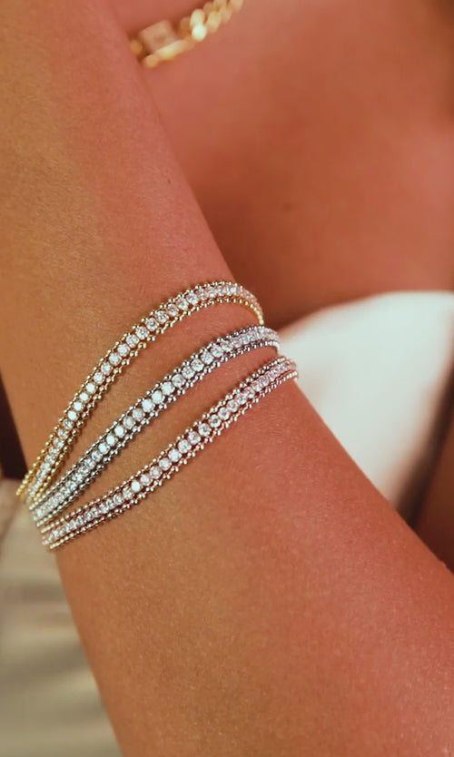 Paul Valentine Sparkling Tennis Bracelet Tiefpreis
