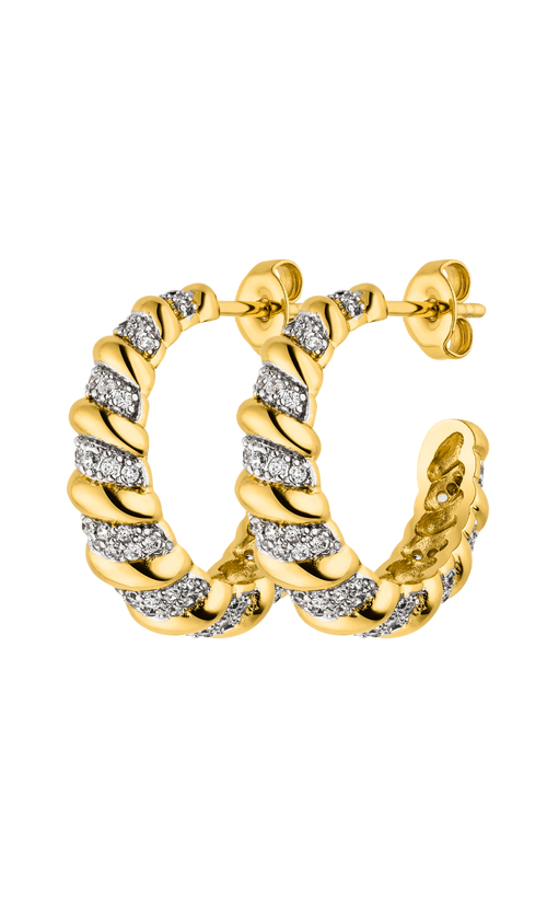 Paul Valentine Sparkle Twisted Hoops Letzte 2 Tage