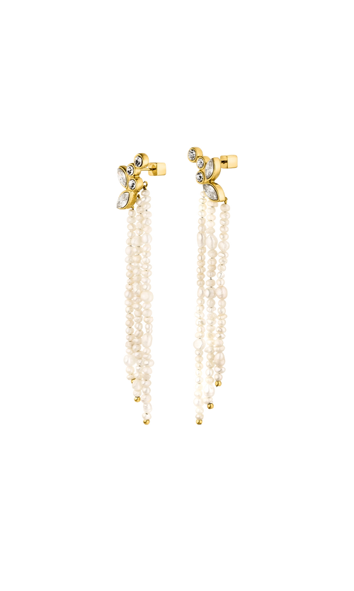Paul Valentine Adorn Earrings Pearl Tassel Bestseller