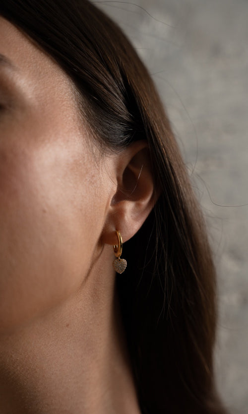 Paul Valentine Pure Heart Charm Hoops VIP-Rabatte