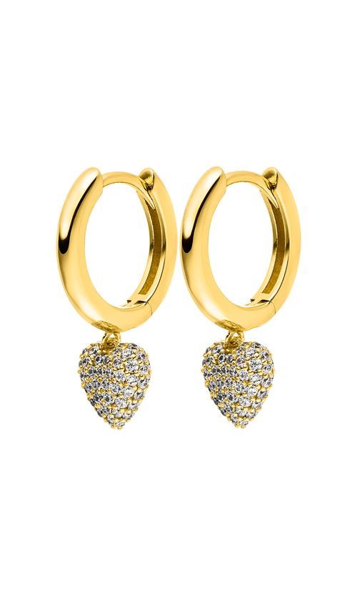 Paul Valentine Pure Heart Charm Hoops VIP-Rabatte