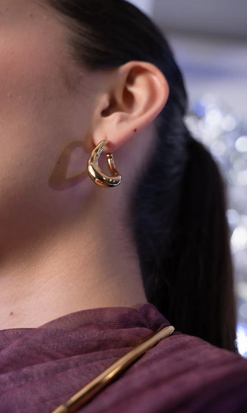 Paul Valentine Molten Twisted Hoops Sonderangebot der Fabrik