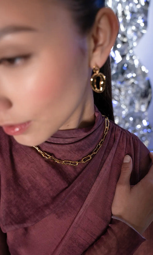 Paul Valentine Molten Chunky Necklace Riesige Rabatte