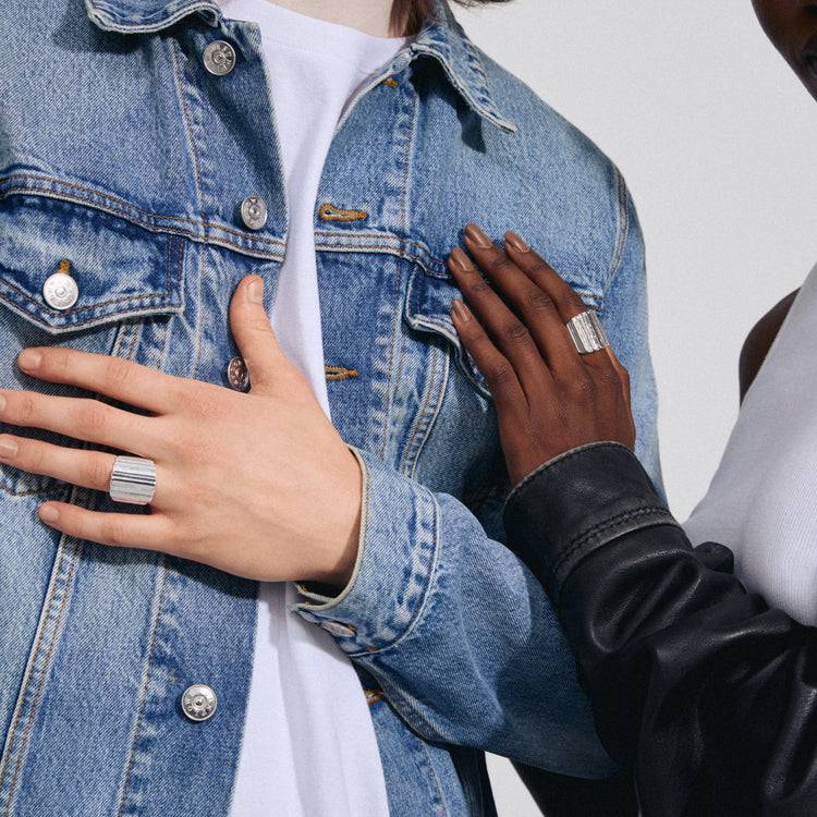 Pilgrim LAUREL recycelter Ring versilbert Neueste Stile