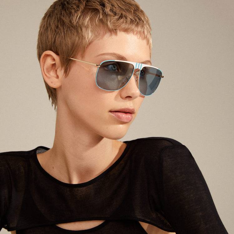 Pilgrim YANARA Sonnenbrille Blau/Gold Riesige Rabatte