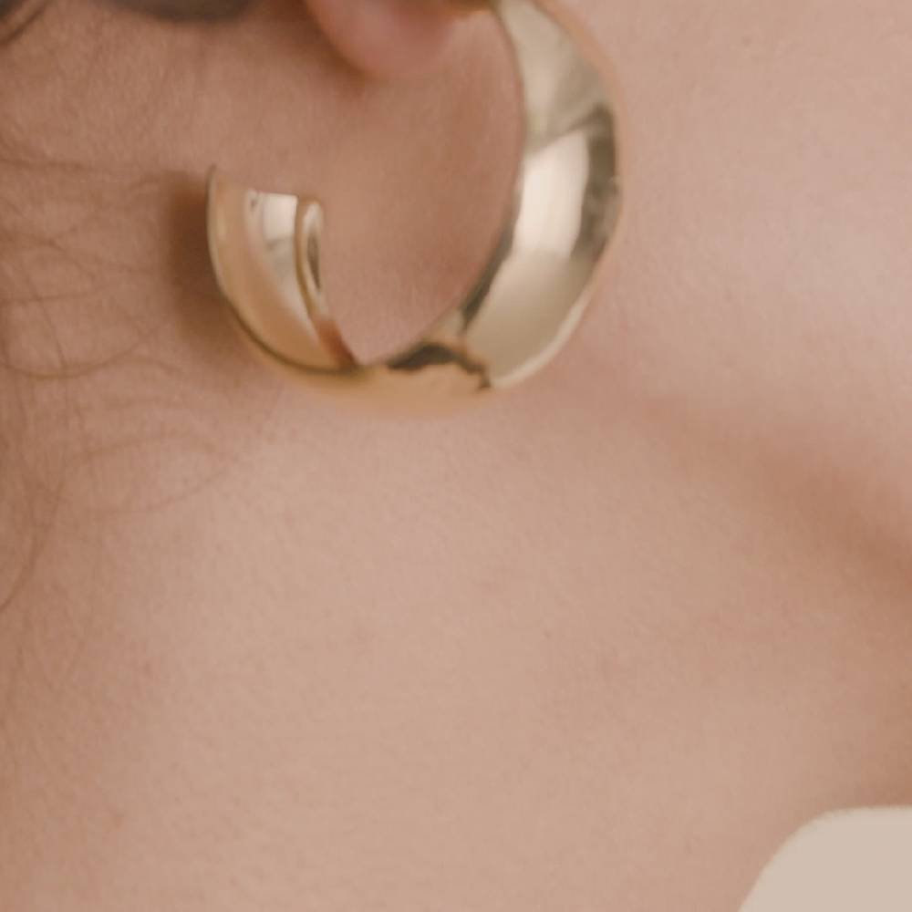 Pilgrim NAIA recycelte mega-chunky Hoops vergoldet Fabrikladen