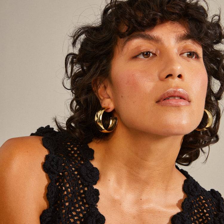 Pilgrim NAIA recycelte mega-chunky Hoops vergoldet Fabrikladen
