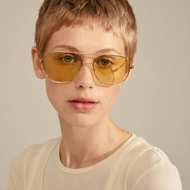 Pilgrim DALLAS Sonnenbrille Gelb/Gold Begrenztes Angebot
