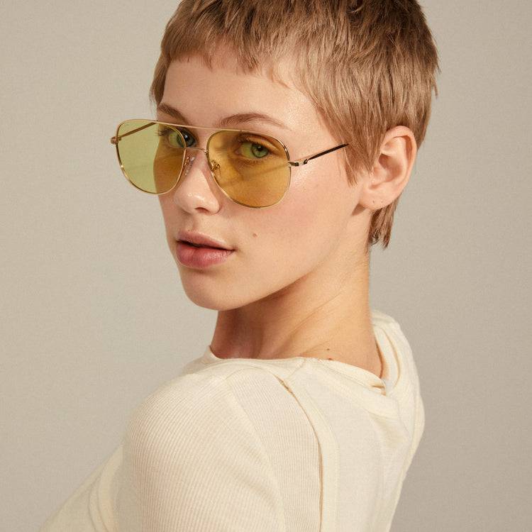 Pilgrim DALLAS Sonnenbrille Gelb/Gold Begrenztes Angebot