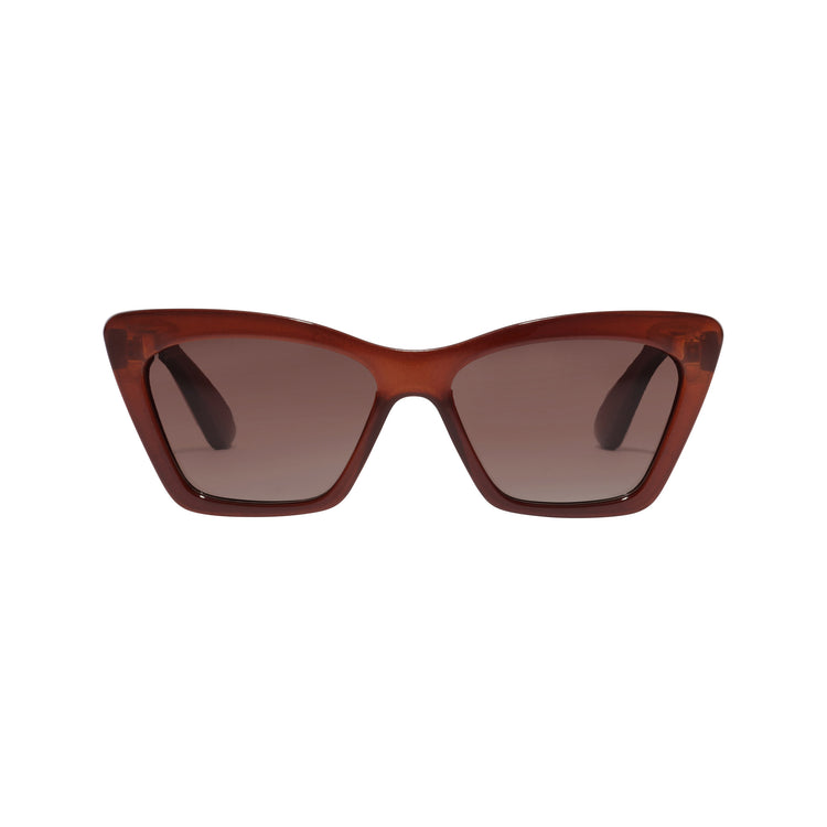 Pilgrim DAKOTA eckige Cat-Eye-Sonnenbrille braun Black Friday