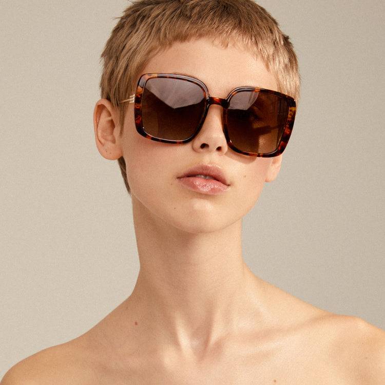 Pilgrim ALIET Sonnenbrille Schildpatt-Braun/Gold Blitzangebot