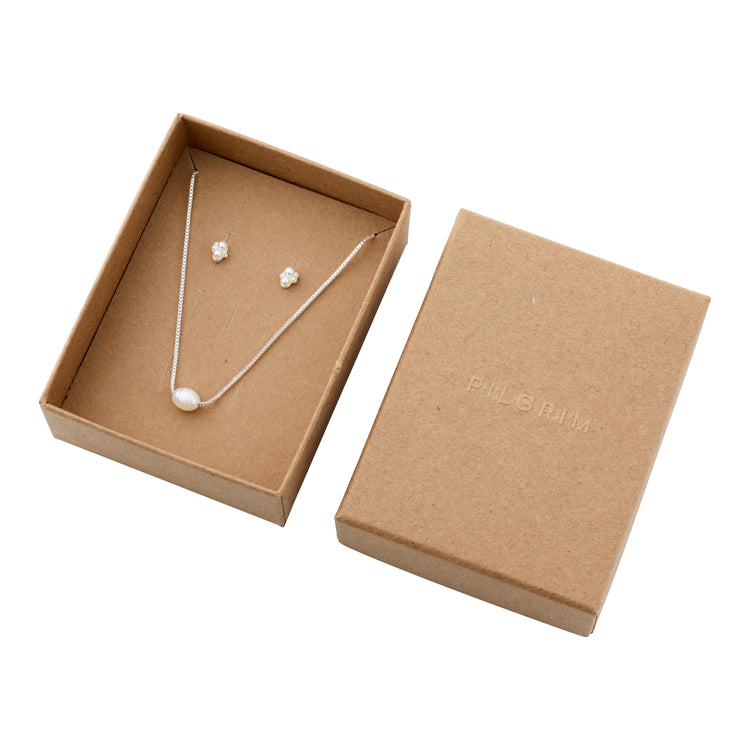 Pilgrim ALAYAH Geschenkset, Halskette & Ohrstecker, versilbert Wochenangebot