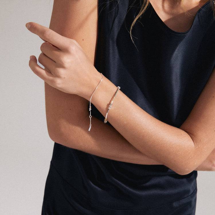 Pilgrim PIXIE Geschenkset, Armband 2-in-1-Set, versilbert Kostenlose Rückgabe