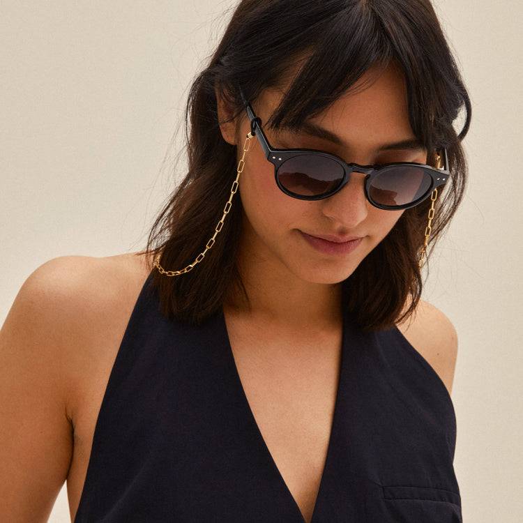 Pilgrim KYRIE Sonnenbrille Schwarz/Gold Günstiger Verkauf