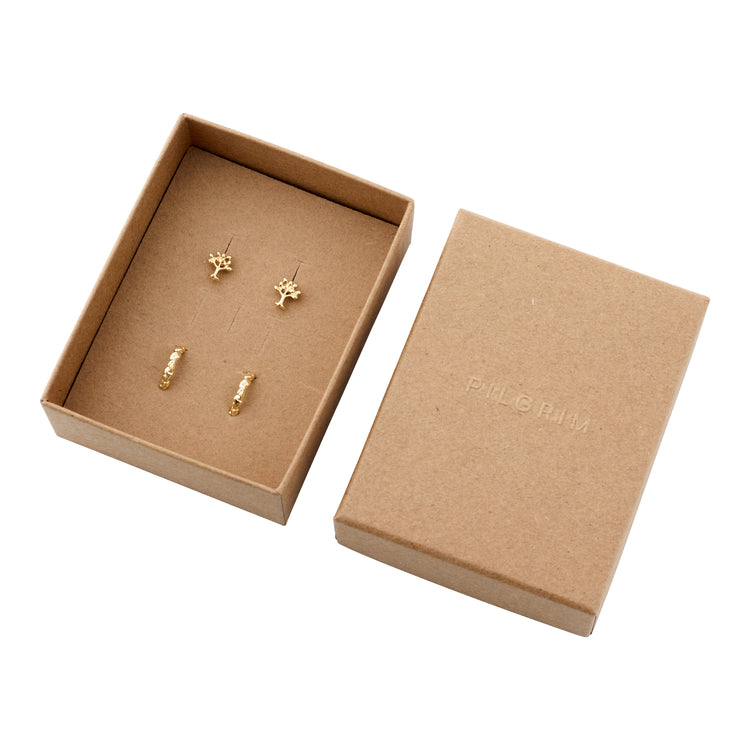Pilgrim PIPER recyceltes Geschenkset, 2-in-1-Set, vergoldet Preisnachlass