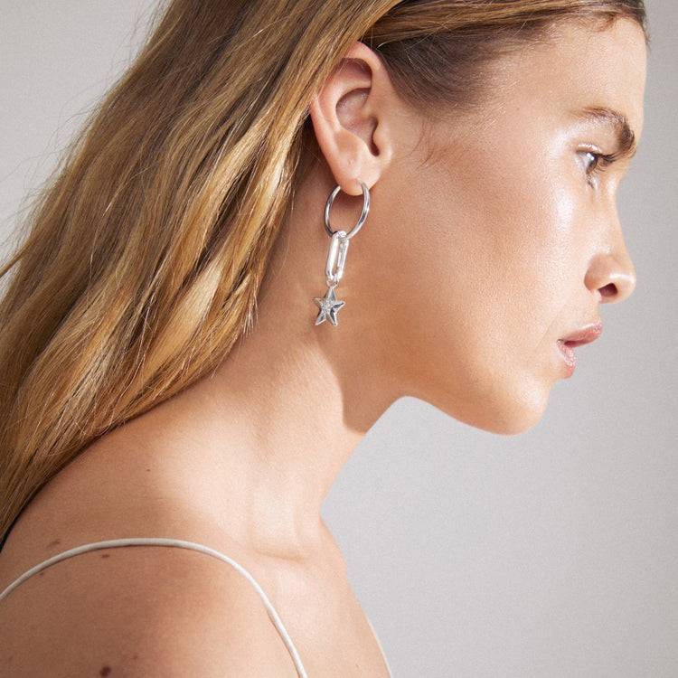 Pilgrim CHARM recycelte große Creolen versilbert Osterangebot