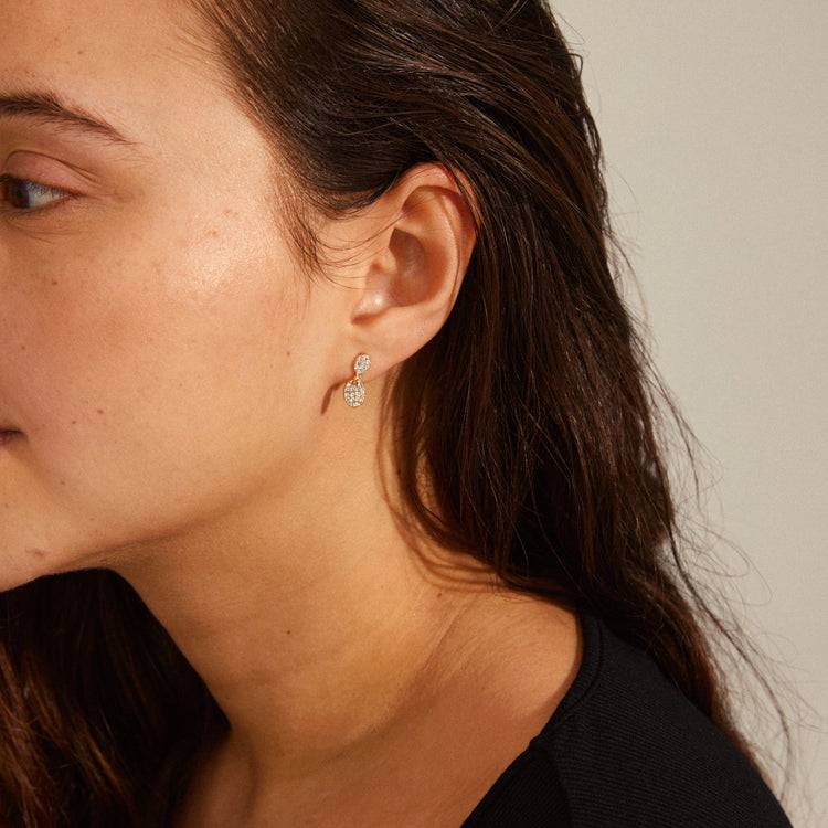 Pilgrim BEAT recycelte Kristallohrringe vergoldet Neueste Stile