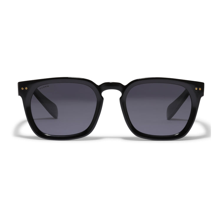 Pilgrim ELETTRA recycelte ikonische Retro-Sonnenbrille schwarz Begrenzt auf 3 Tage