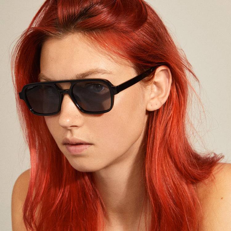 Pilgrim CASS recycelte Sonnenbrille im Retro-Stil schwarz Verkauf