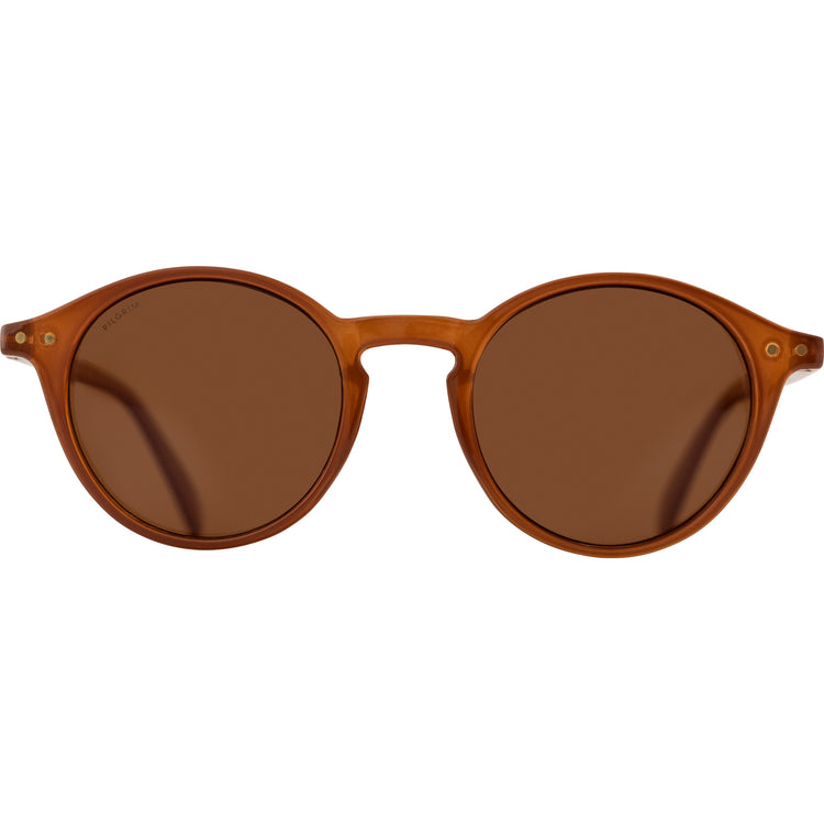 Pilgrim ROXANNE klassische runde Sonnenbrille, braun Saisonale Angebote