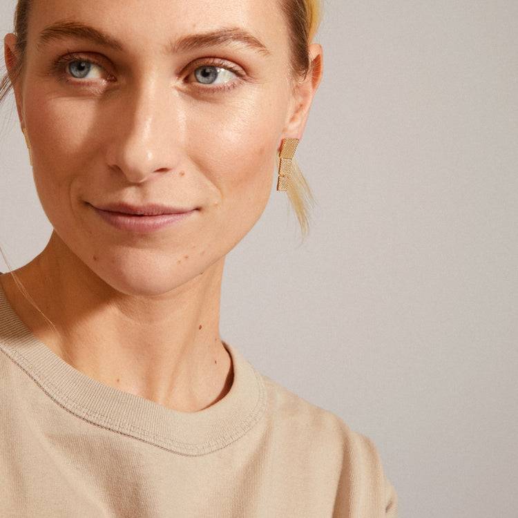 Pilgrim KLAUDIA recycelte Ohrringe vergoldet Letzte 3 Tage