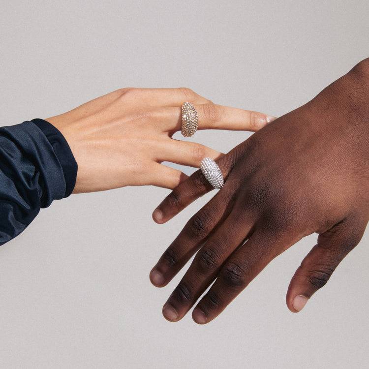 Pilgrim FOCUS recycelte Kristall Ring vergoldet Verkauf