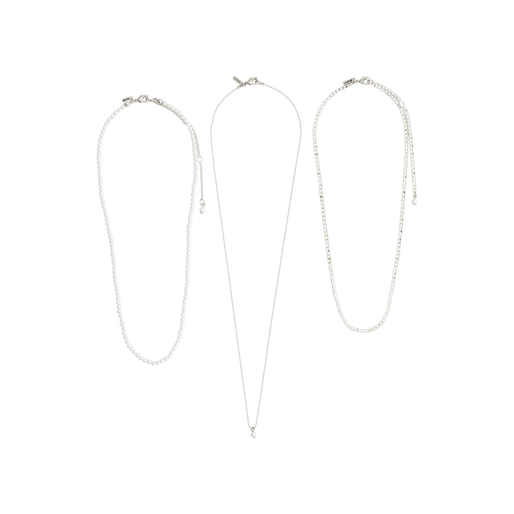 Pilgrim BAKER Halskette 3-in-1-Set, versilbert Weihnachtsangebot