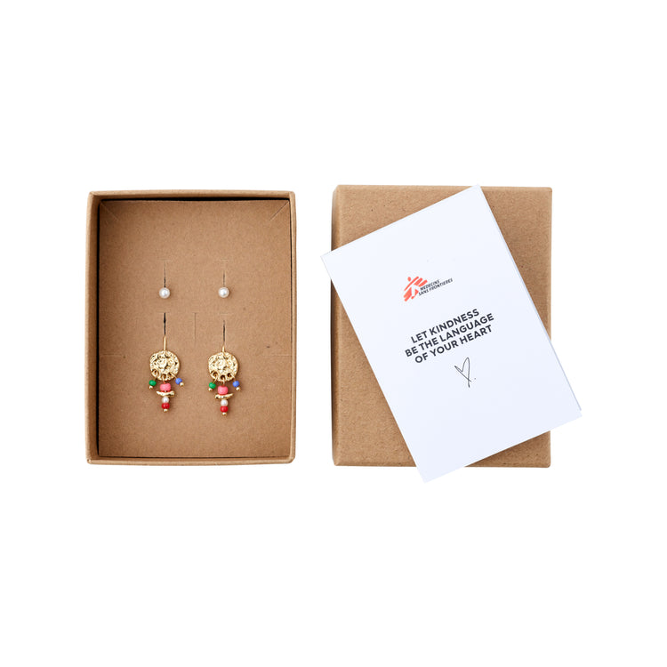 Pilgrim MSF recycelte Ohrringe 2-in-1-Set vergoldet Vatertagsangebot