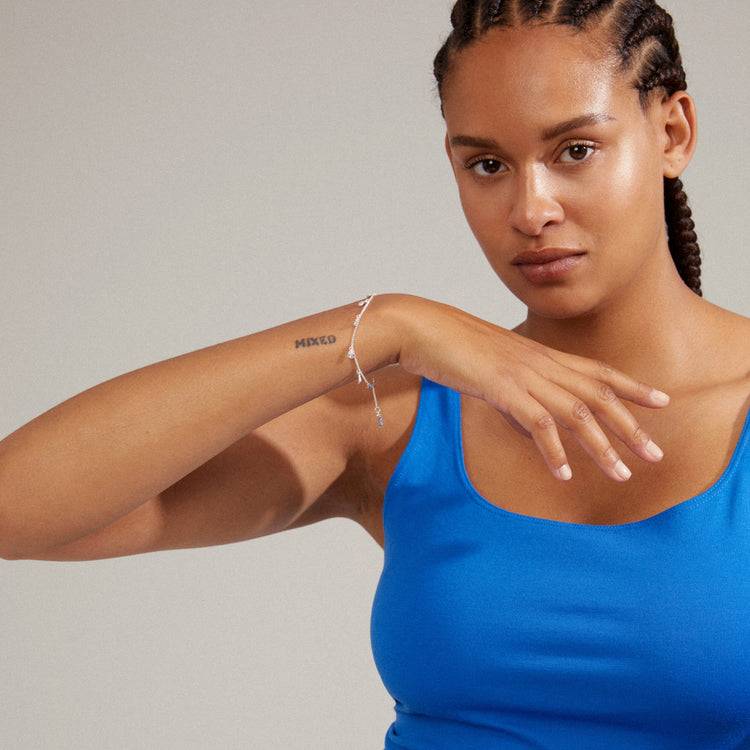 Pilgrim QUINN recyceltes Kristall-Armband mit Charm, versilbert Lagerräumung