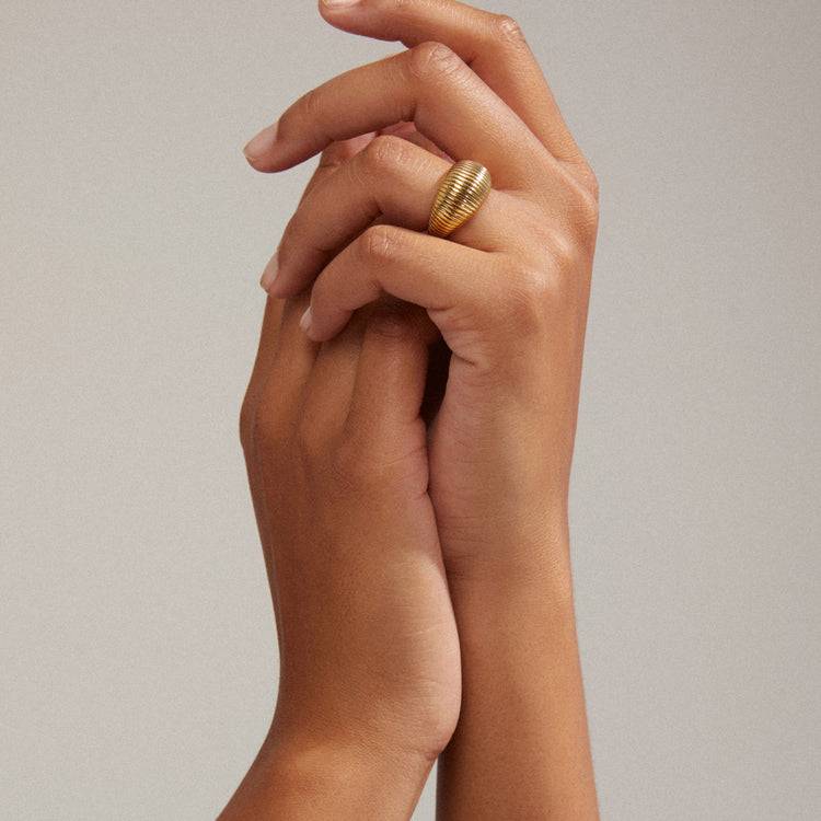 Pilgrim XENA recycelter Ring, vergoldet Räumungsverkauf