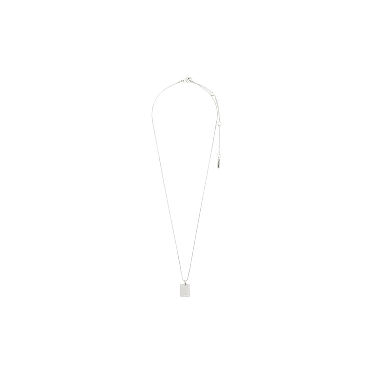 Pilgrim BLOSSOM recycelte Münz-Halskette, Vierkant, versilbert Black Friday