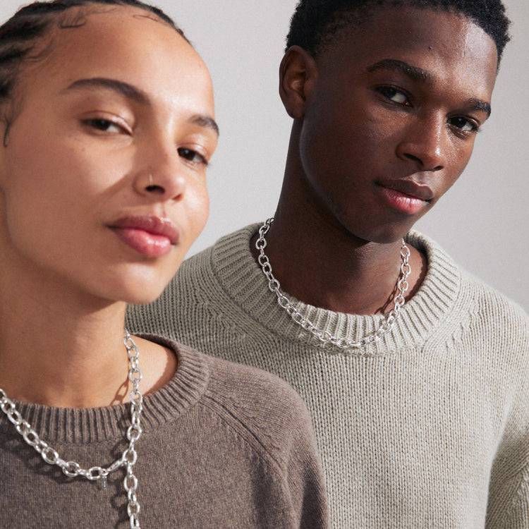 Pilgrim AMIRI recycelte Halskette versilbert Bestseller