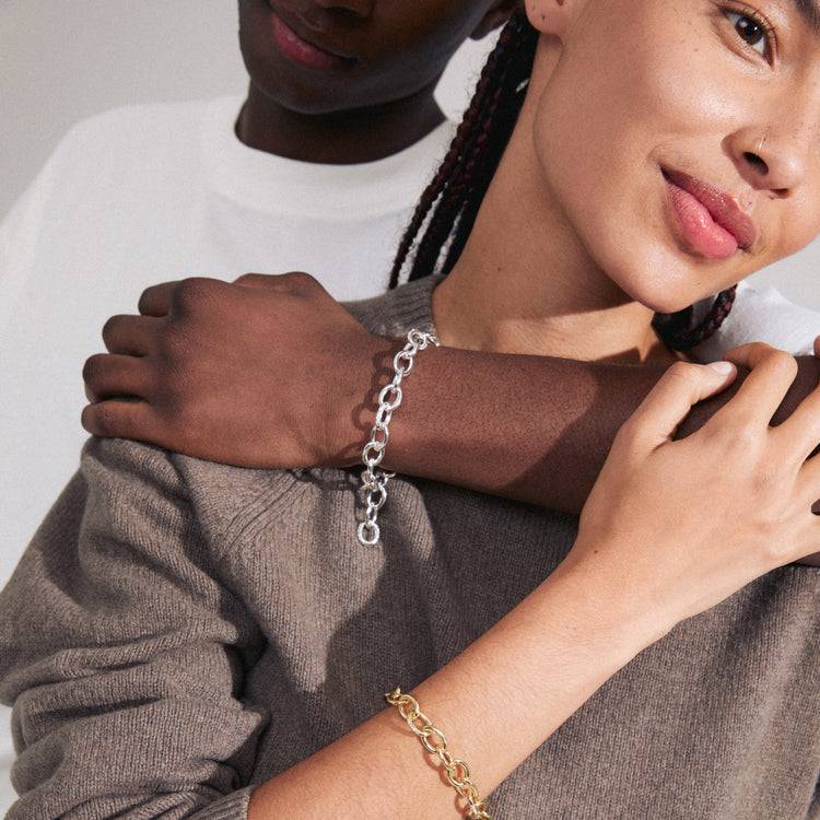 Pilgrim AMIRI recyceltes Armband versilbert Räumungsverkauf