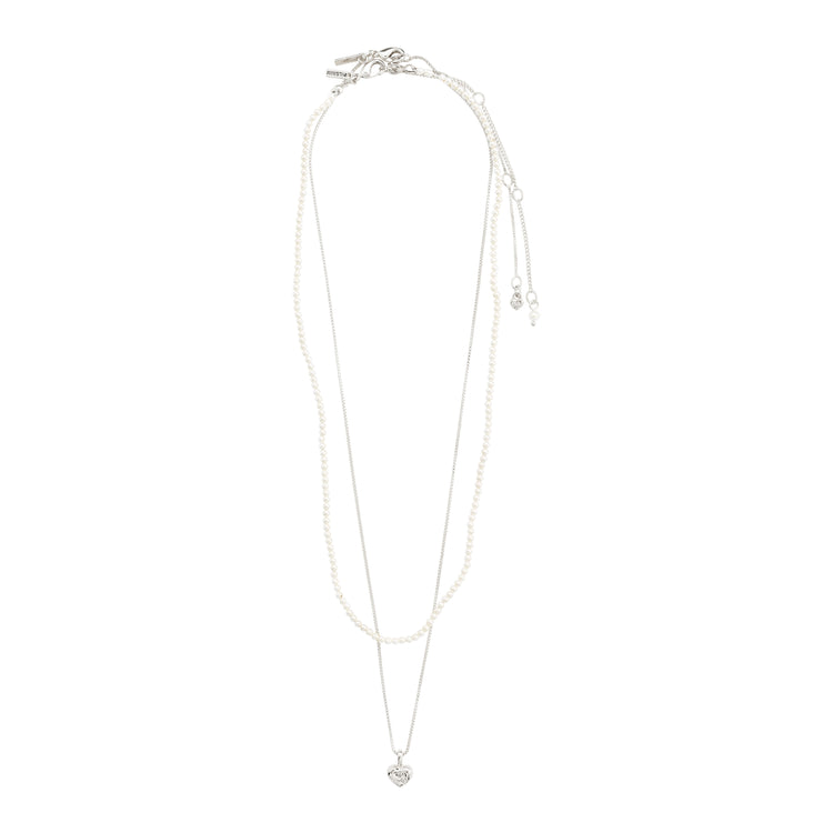 Pilgrim ARLET Halskette 2-in-1 Set, versilbert Sonderangebote