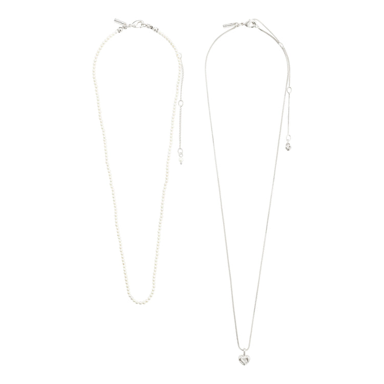 Pilgrim ARLET Halskette 2-in-1 Set, versilbert Sonderangebote