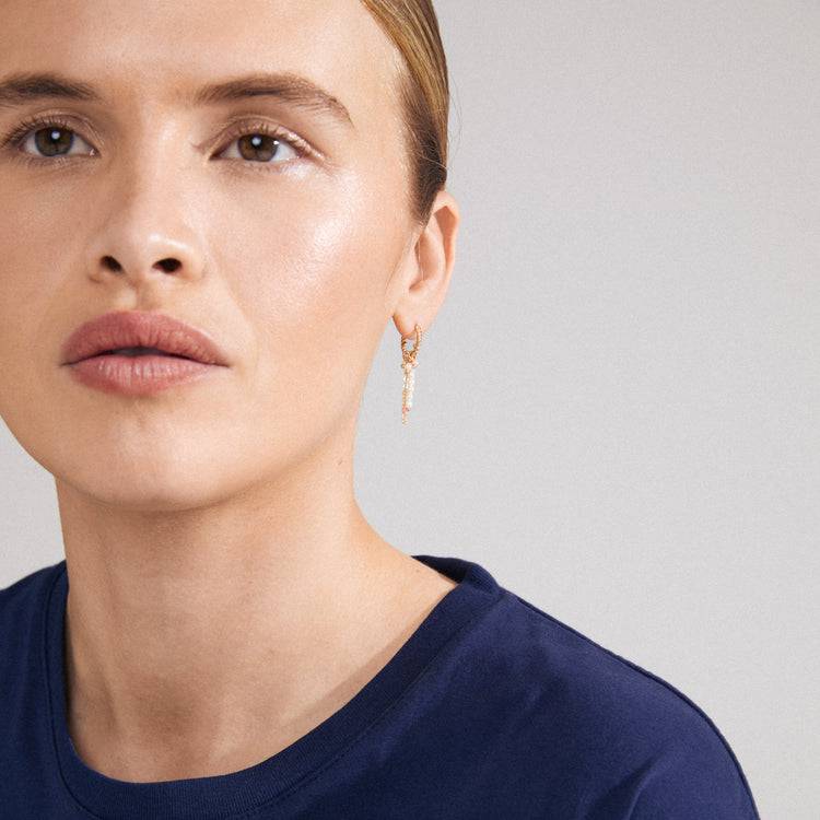 Pilgrim TEKLA recycelter einzelner Ohrring vergoldet Super Sparpreis