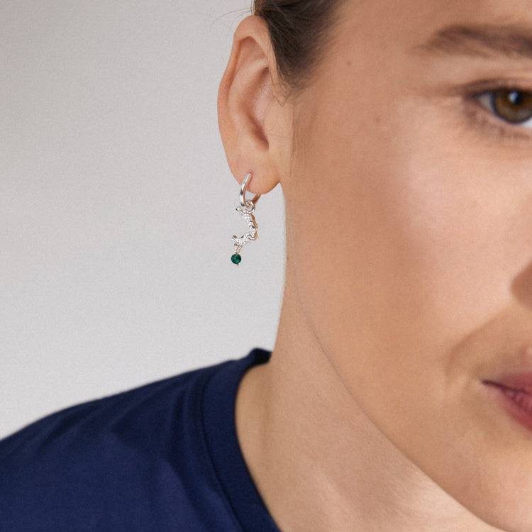 Pilgrim THERA recycelter, einzelner Ohrring versilbert Wochenangebot