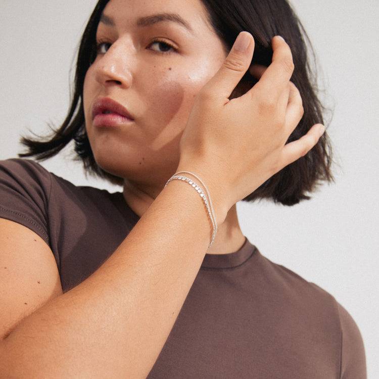 Pilgrim BLOOM recyceltes Armband versilbert Großer Ausverkauf