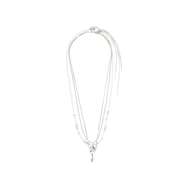 Pilgrim SEA Halskette, 3-in-1 Set, Weiß/Versilbert Osterangebot