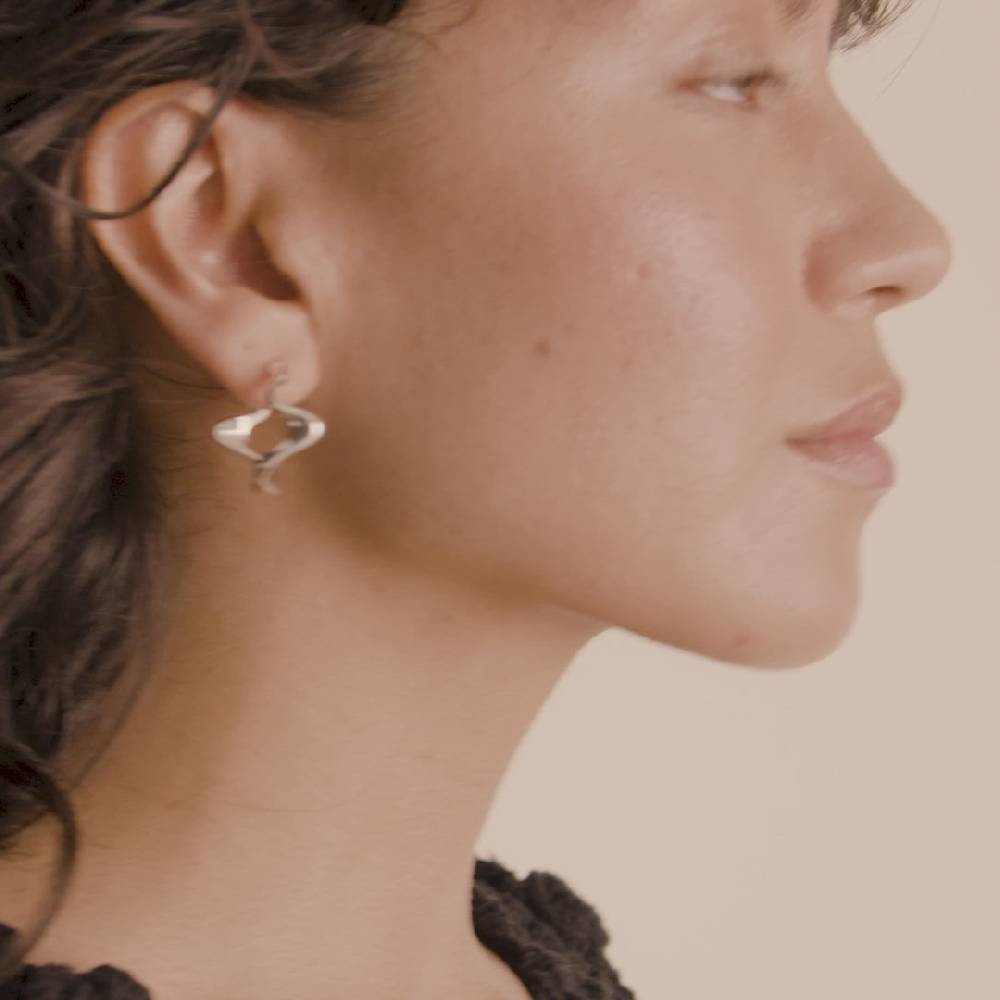 Pilgrim MOON recycelte Hoops versilbert Letzte 2 Tage