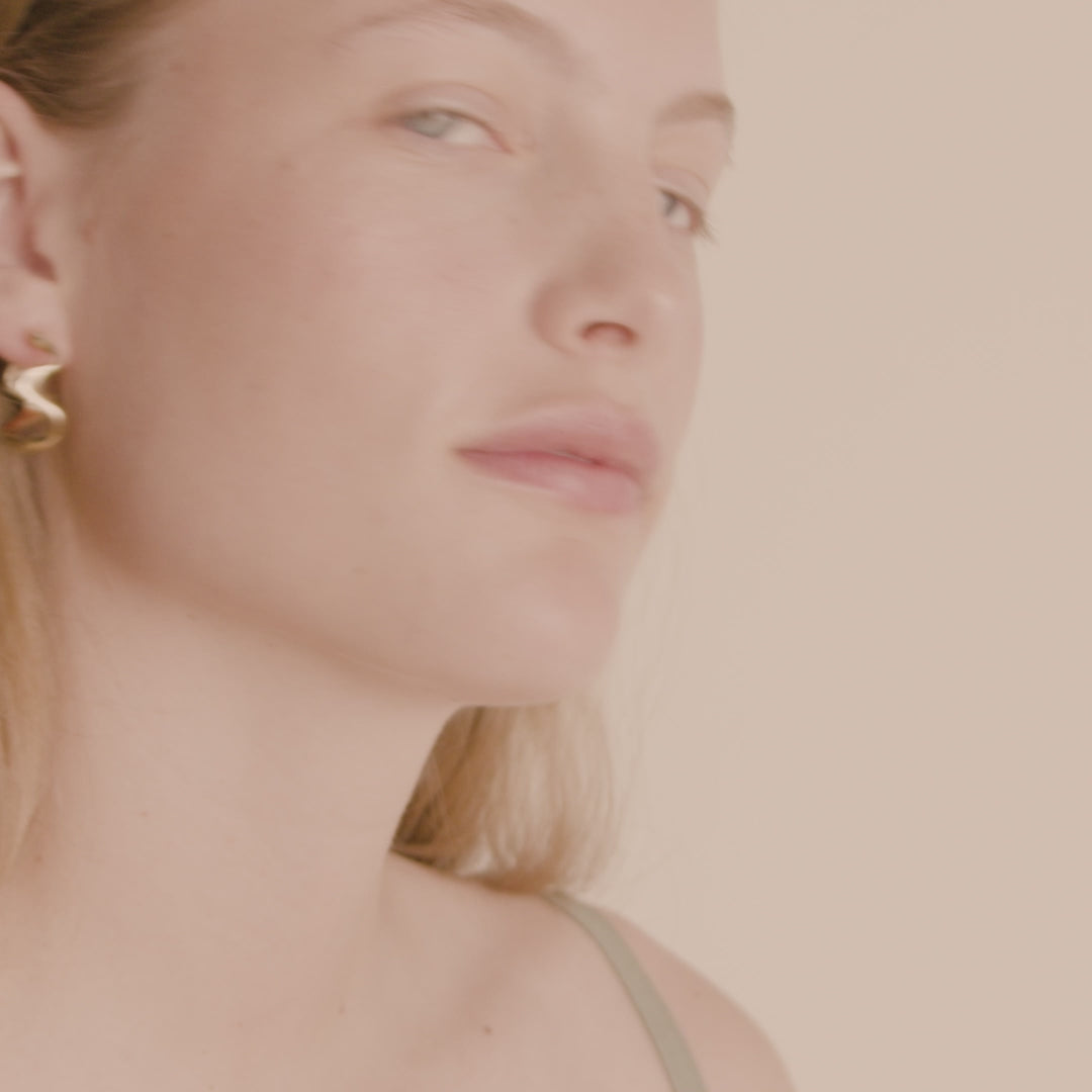 Pilgrim MOON recycelte Hoops vergoldet Bis zu 50% Rabatt