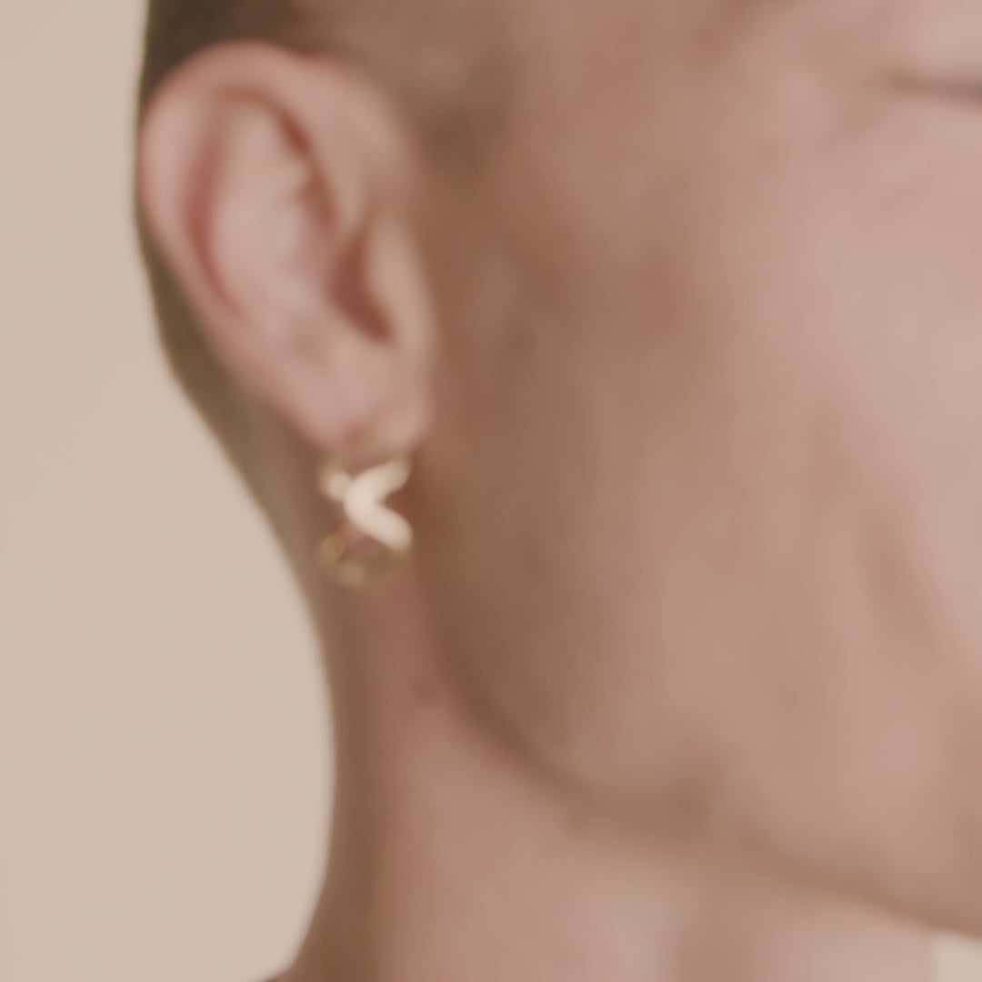 Pilgrim MOON recycelte Hoops vergoldet Bis zu 50% Rabatt