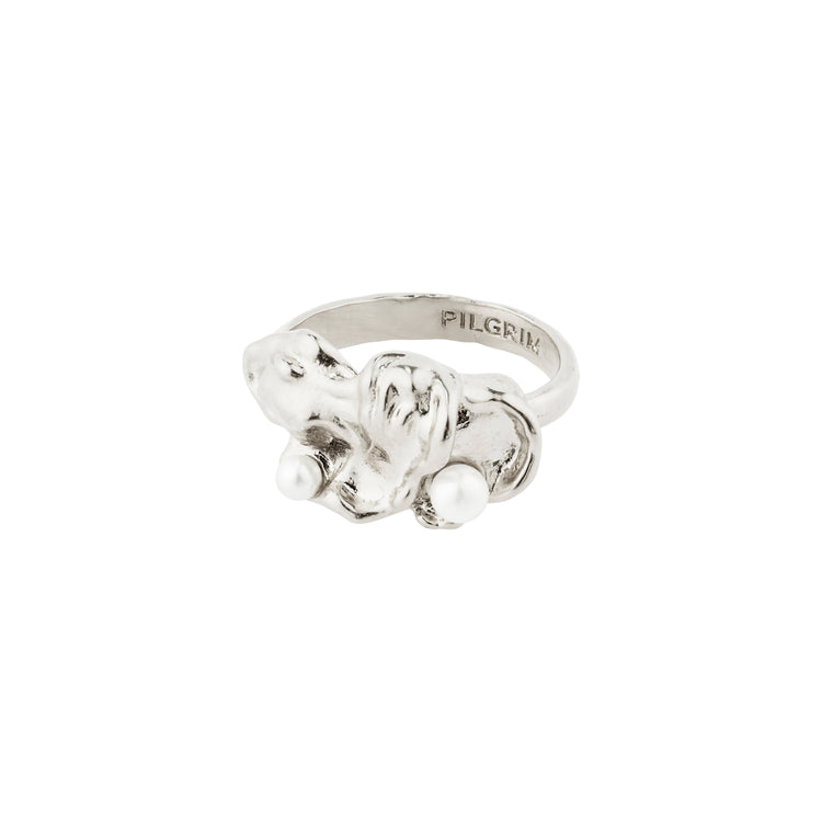 Pilgrim MOON recycelter Ring versilbert Bis zu 60% Rabatt
