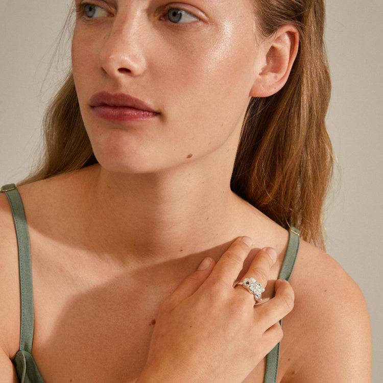 Pilgrim MOON recycelter Ring versilbert Bis zu 60% Rabatt