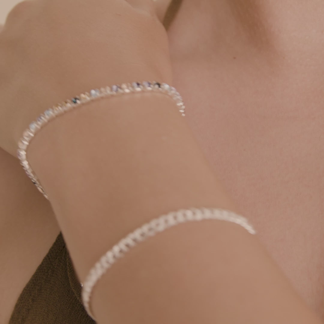Pilgrim REIGN Armband, 2-in-1-Set, versilbert Fabrikverkauf